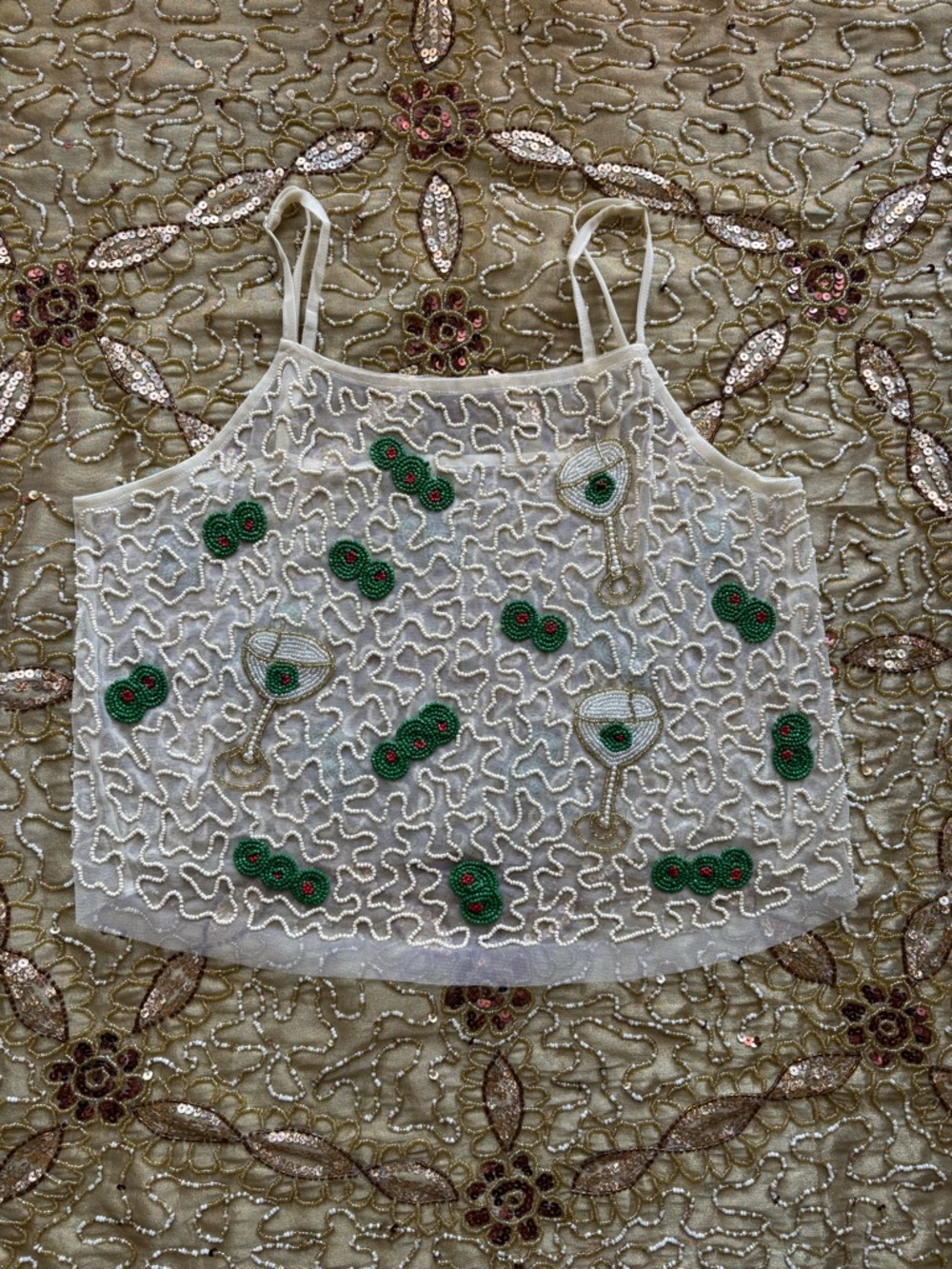 Anthropologie Martini Beaded Camisole